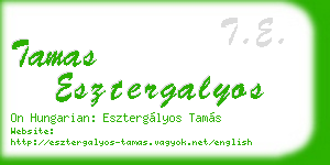 tamas esztergalyos business card