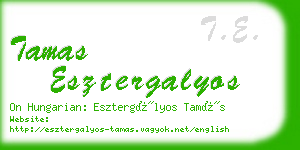 tamas esztergalyos business card